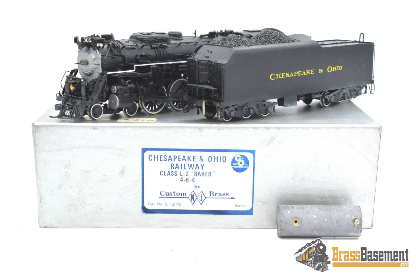 Ho Brass - Njcb C&O Chesapeake & Ohio 4 - 6 - 4 L - 2 Baker Valve Custom Paint Steam