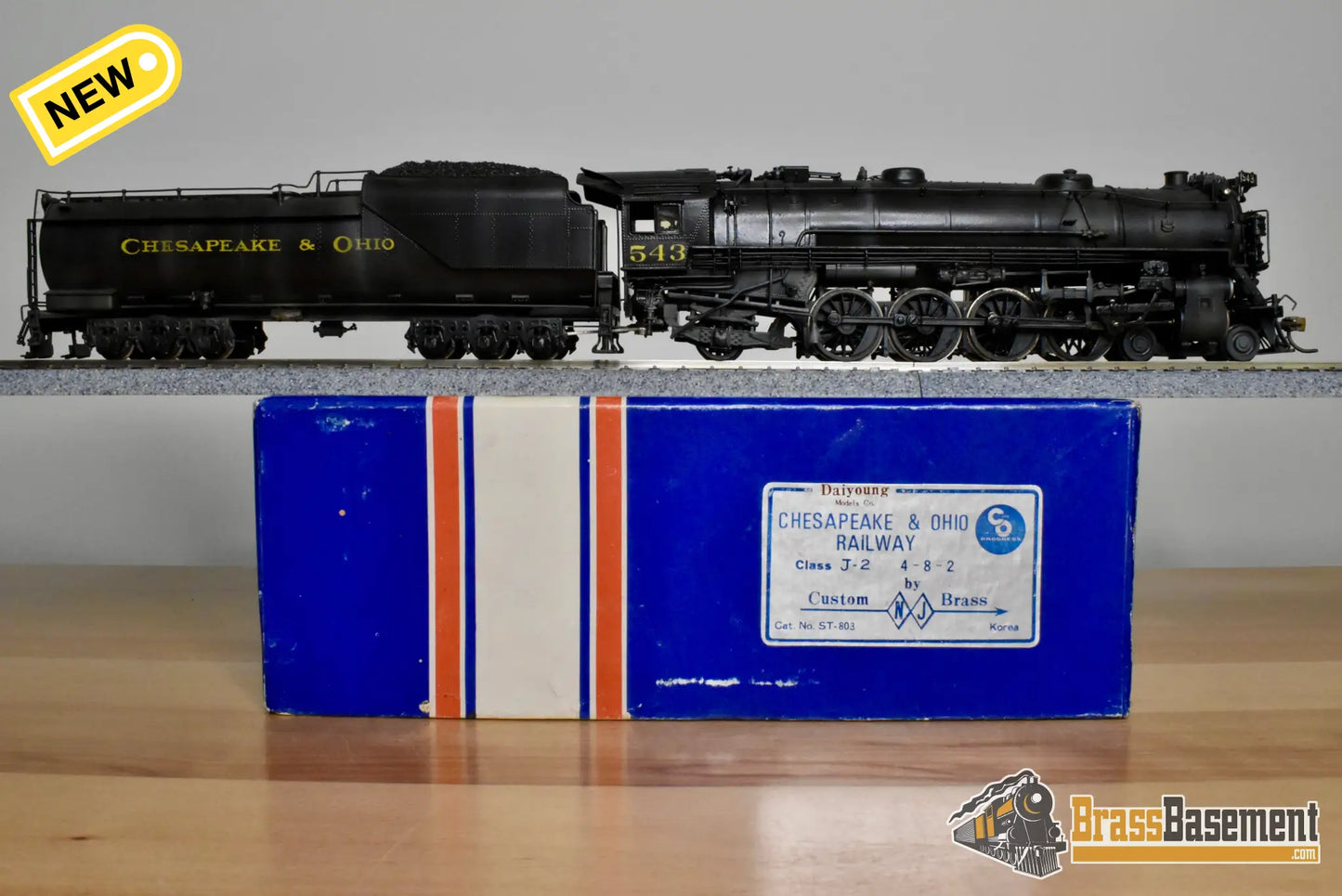 HO Brass - NJCB C&O Chesapeake & Ohio 4-8-2 #543 - Custom Paint - Steam