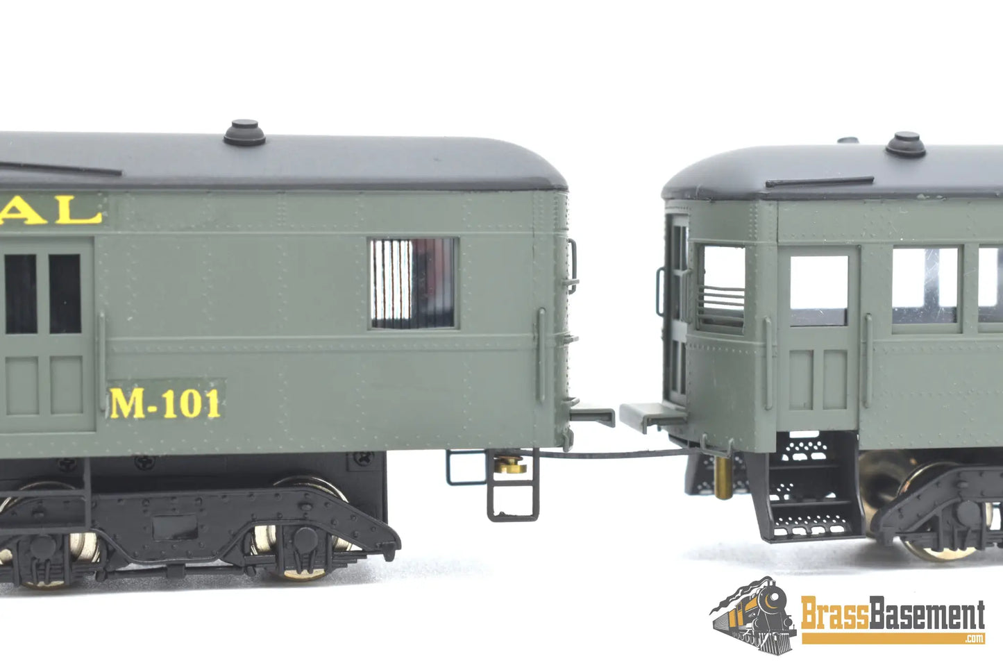 Ho Brass - Njcb Custom New York Central Nyc Gas Motor Rail Car Set Factory Paint Passenger
