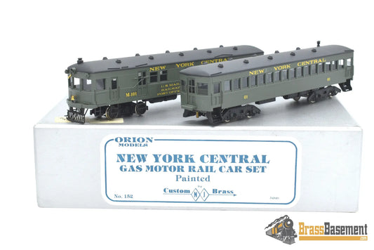 Ho Brass - Njcb Custom New York Central Nyc Gas Motor Rail Car Set Factory Paint Passenger