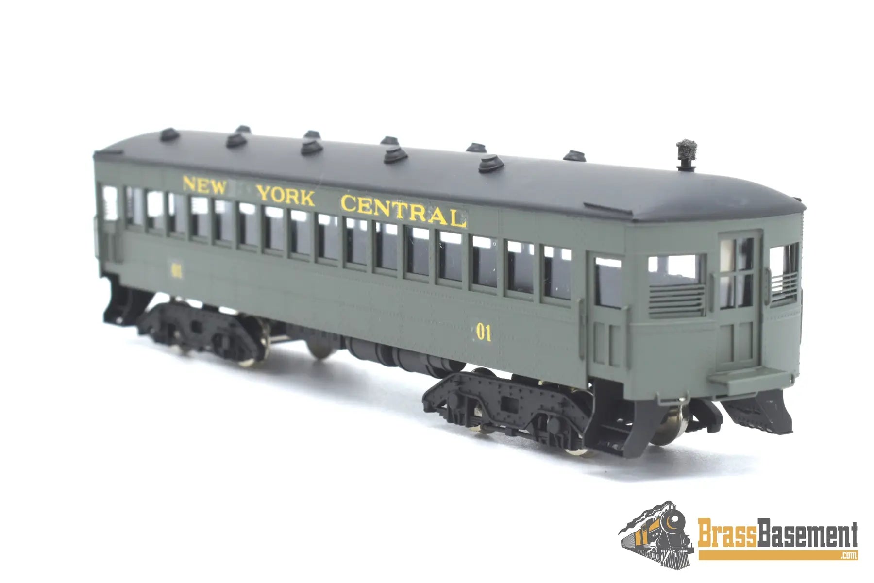 Ho Brass - Njcb Custom New York Central Nyc Gas Motor Rail Car Set Factory Paint Passenger