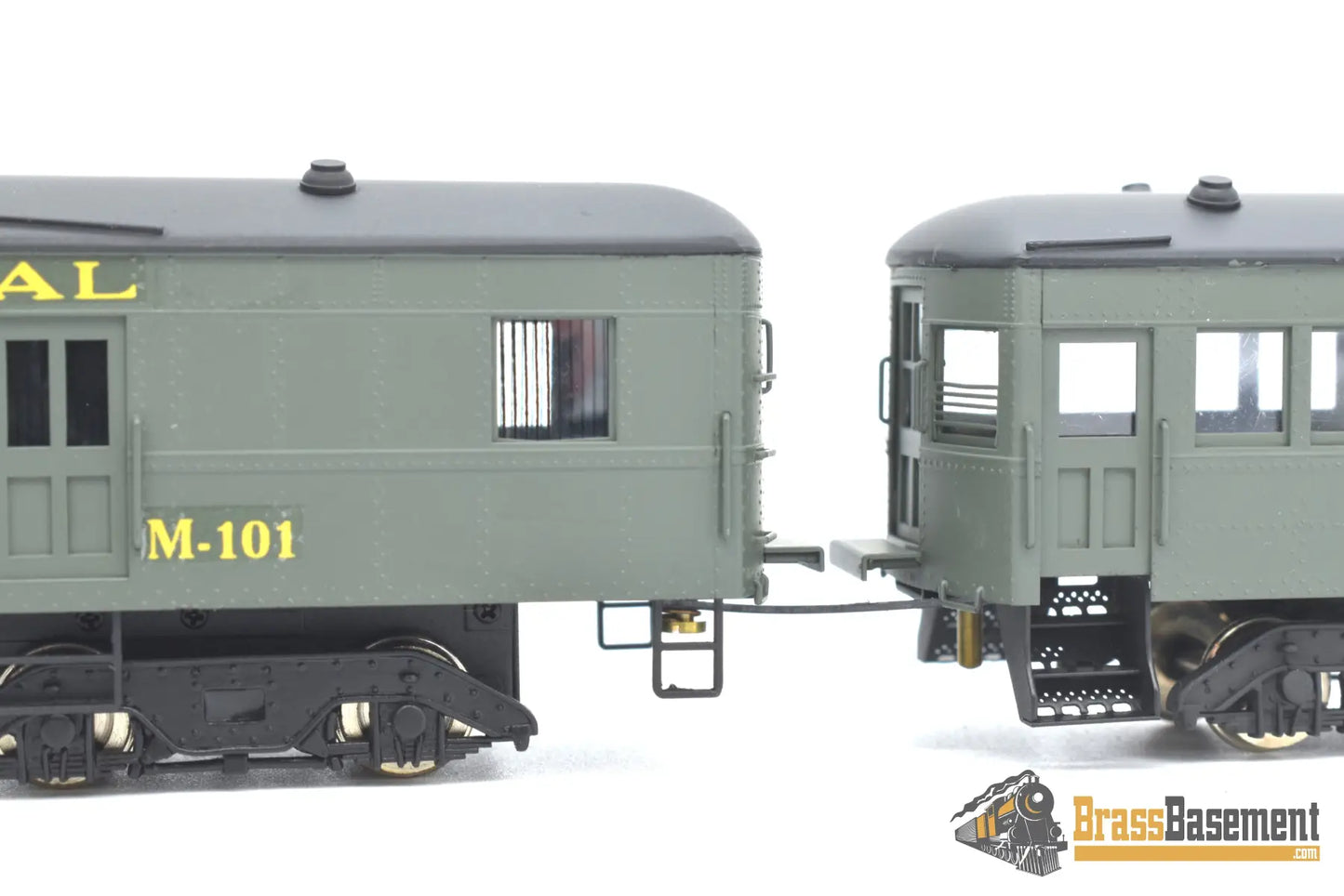 Ho Brass - Njcb Custom New York Central Nyc Gas Motor Rail Car Set Factory Paint Passenger