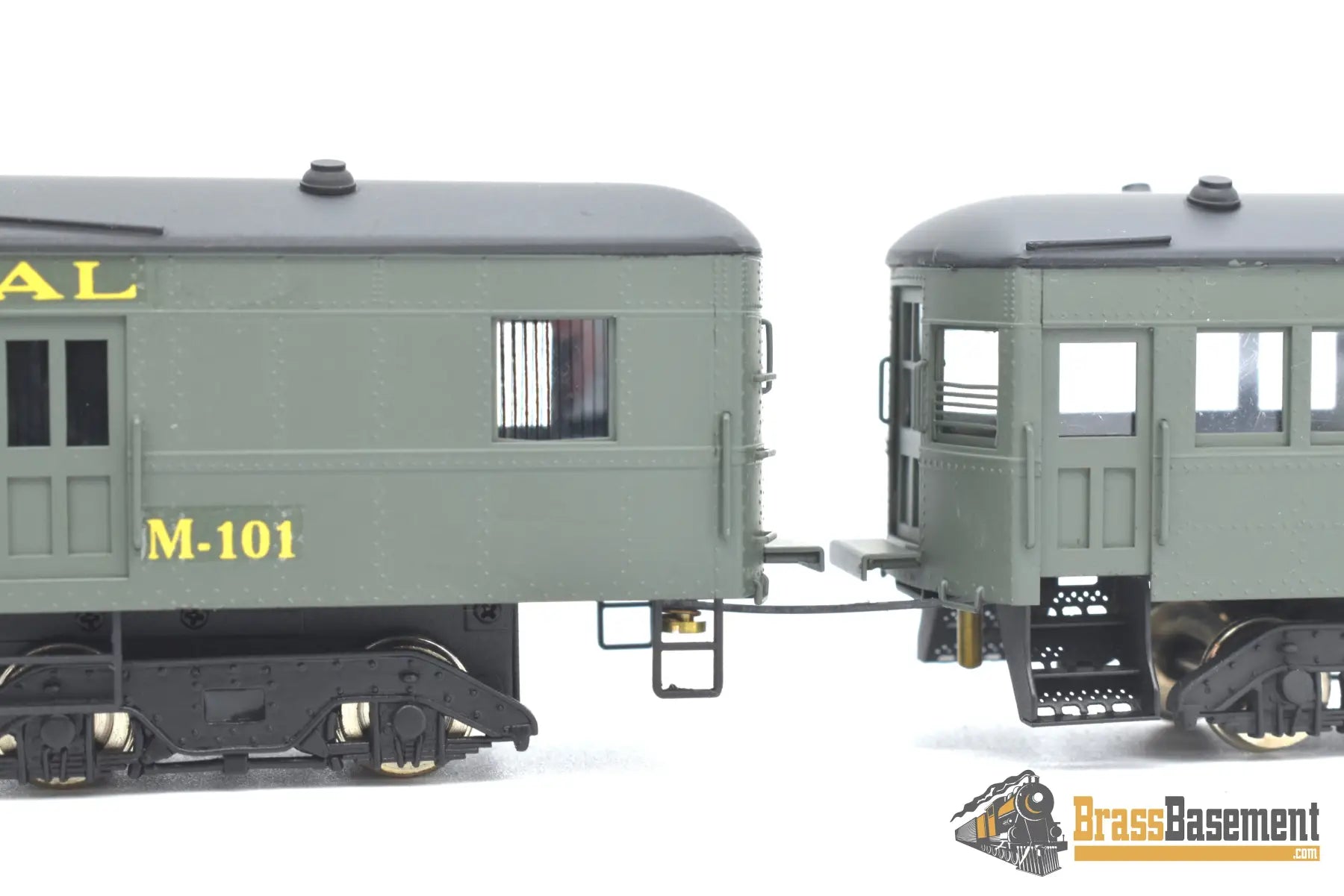 Ho Brass - Njcb Custom New York Central Nyc Gas Motor Rail Car Set Factory Paint Passenger