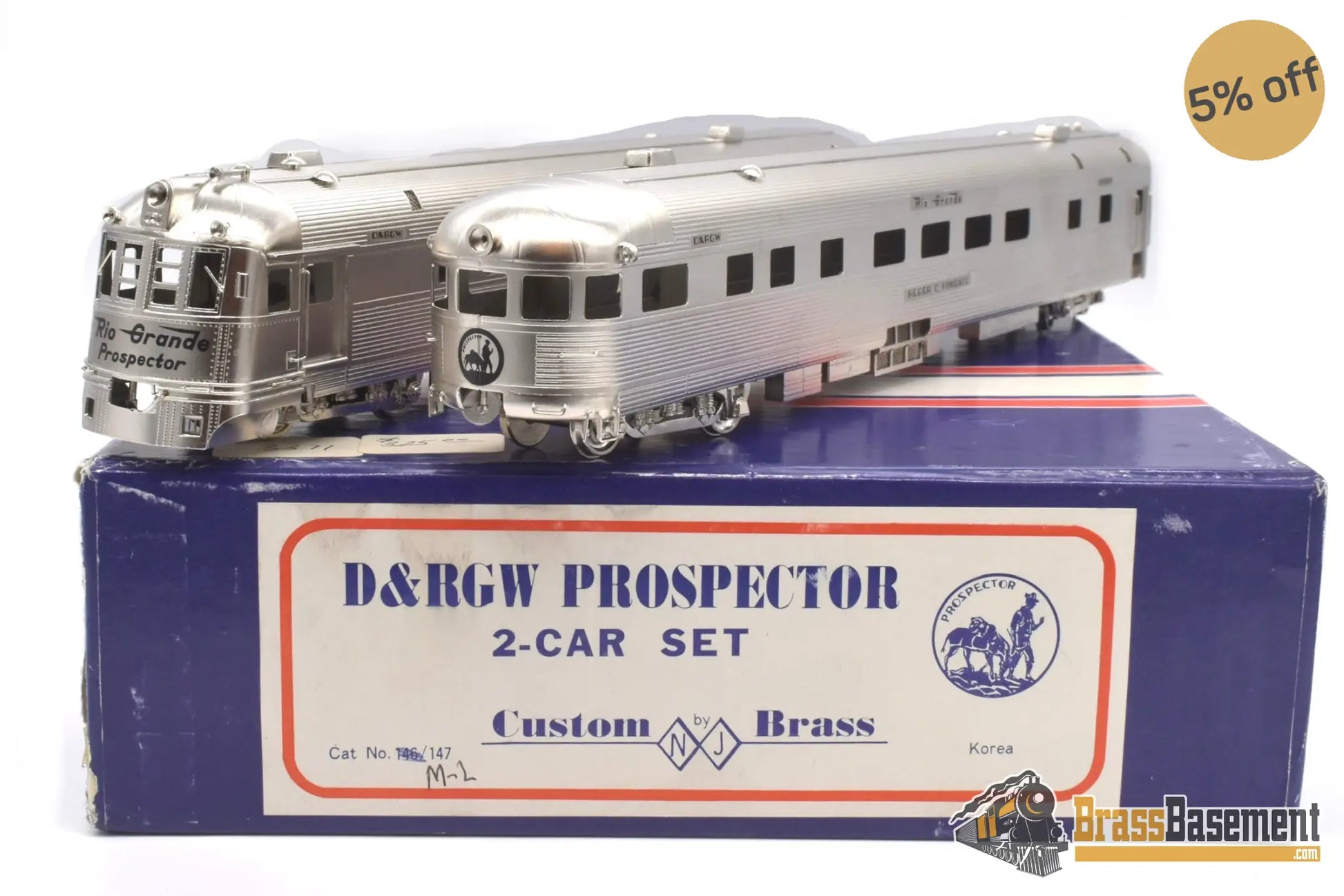 Ho Brass - Njcb D&Rgw Rio Grande Prospector 2 Car Set F/P Issues Diesel