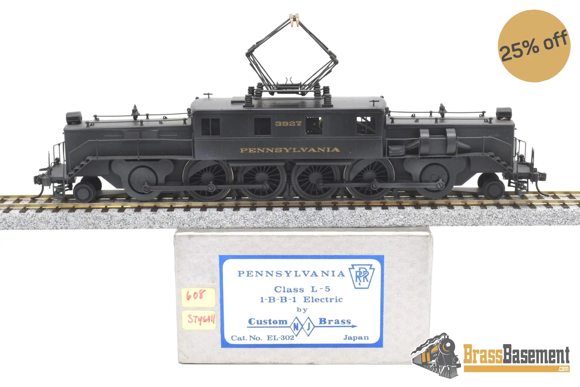 Ho Brass - Njcb El - 302 Prr Pennsylvania Railroad L - 5 Jackshaft Electric Custom Paint Nice