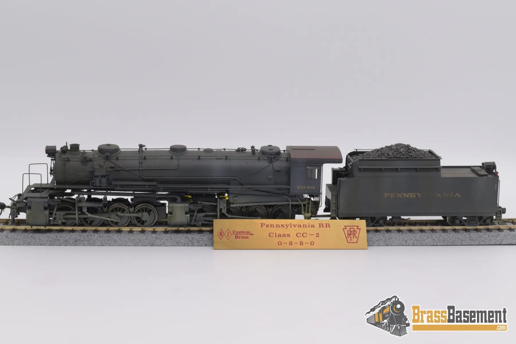 Ho Brass - Njcb Pennsylvania Rr 0 - 8 - 8 - 0 Cc - 2 C/P Fair Steam