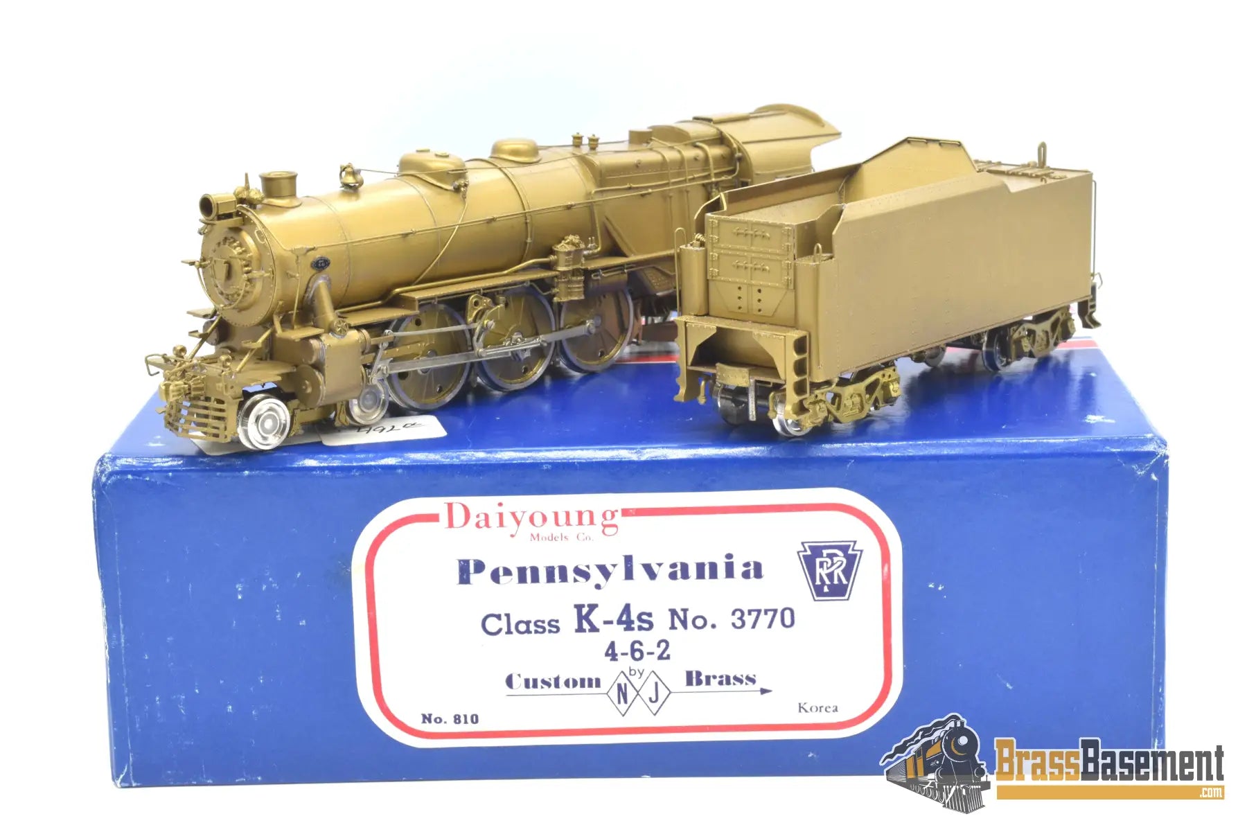 Ho Brass - Njcb Prr Pennsylvania K - 4S 3770 4 - 6 - 2 Unpainted Steam