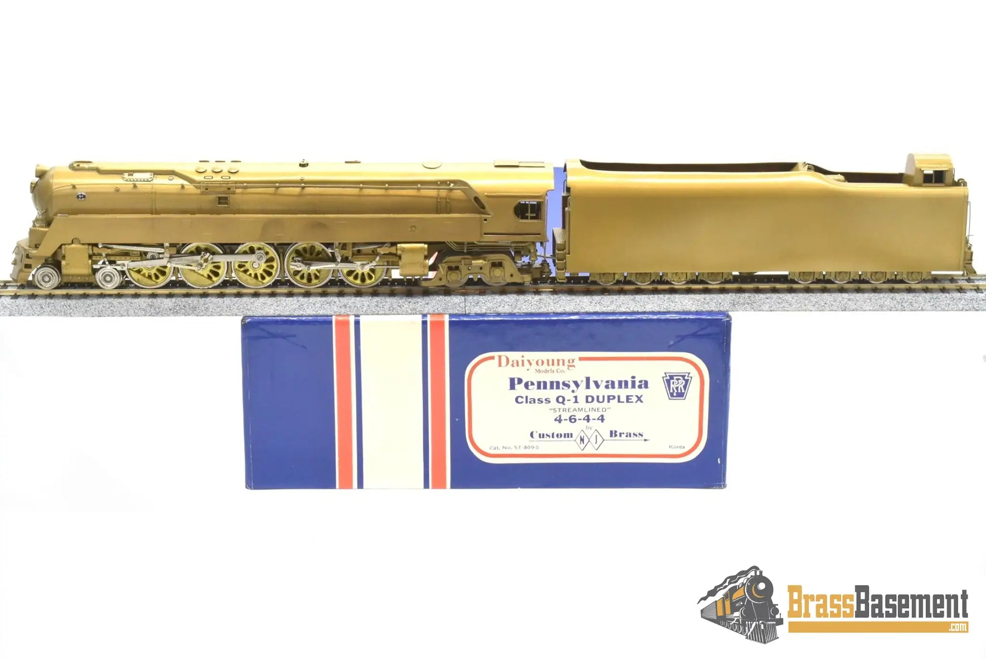 Ho Brass - Njcb Prr Pennsylvania Q - 1 4 - 6 - 4 - 4 Duplex Streamlined Unpainted Steam