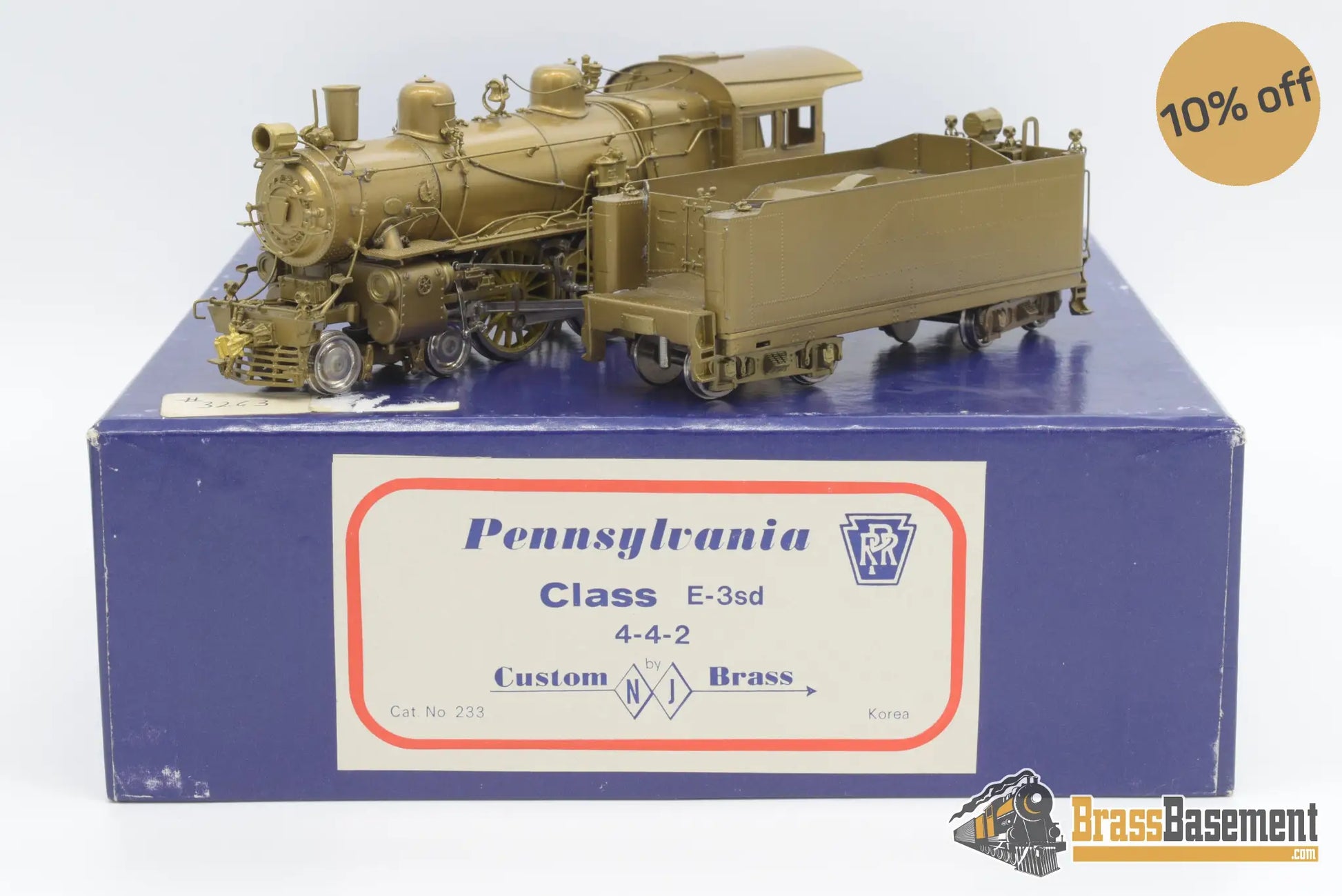 Ho Brass - Njcb Prr Pennsylvania Rr E3Sd 4 - 4 - 2 Atlantic Unpainted Steam