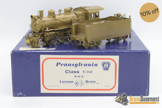 Ho Brass - Njcb Prr Pennsylvania Rr E3Sd 4 - 4 - 2 Atlantic Unpainted Steam
