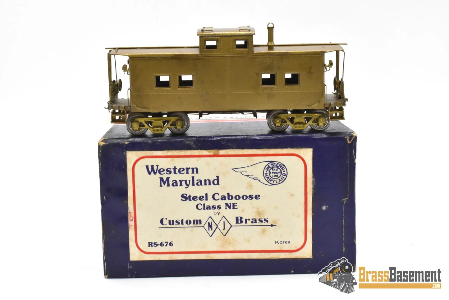 HO Brass - NJCB RS-676 Western Maryland WM Steel NE Caboose - Mint Unpainted Caboose
