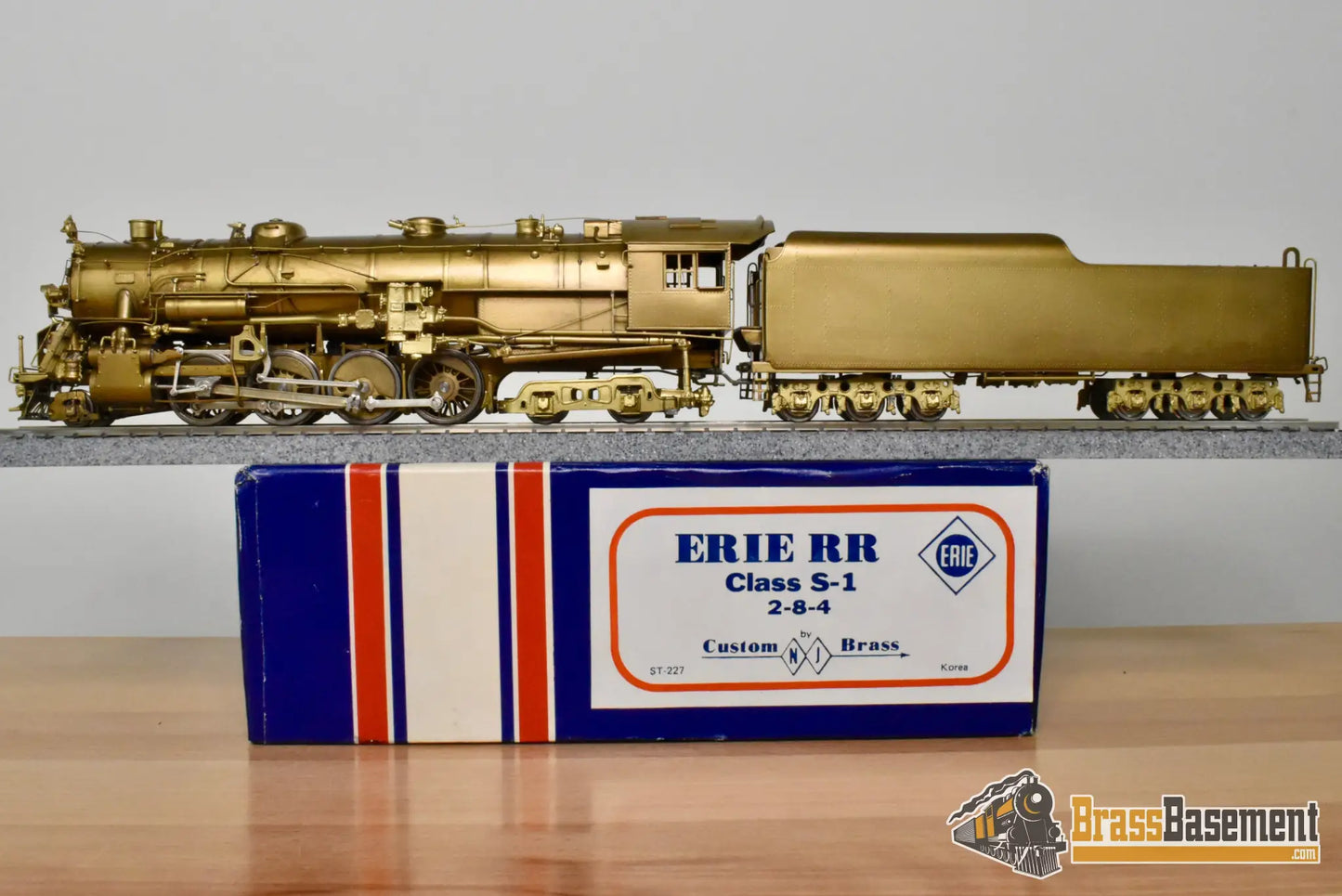 HO Brass - NJCB ST-227 Erie Class S-1 2-8-4 Berkshire - Unpainted - Steam