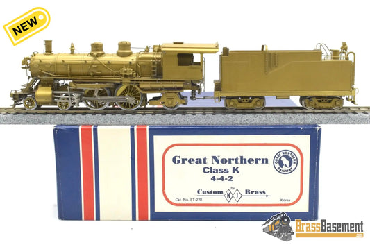 HO Brass - NJCB ST-228 Great Northern GN ’K’ 4-4-2 - Unpainted Mint Electric