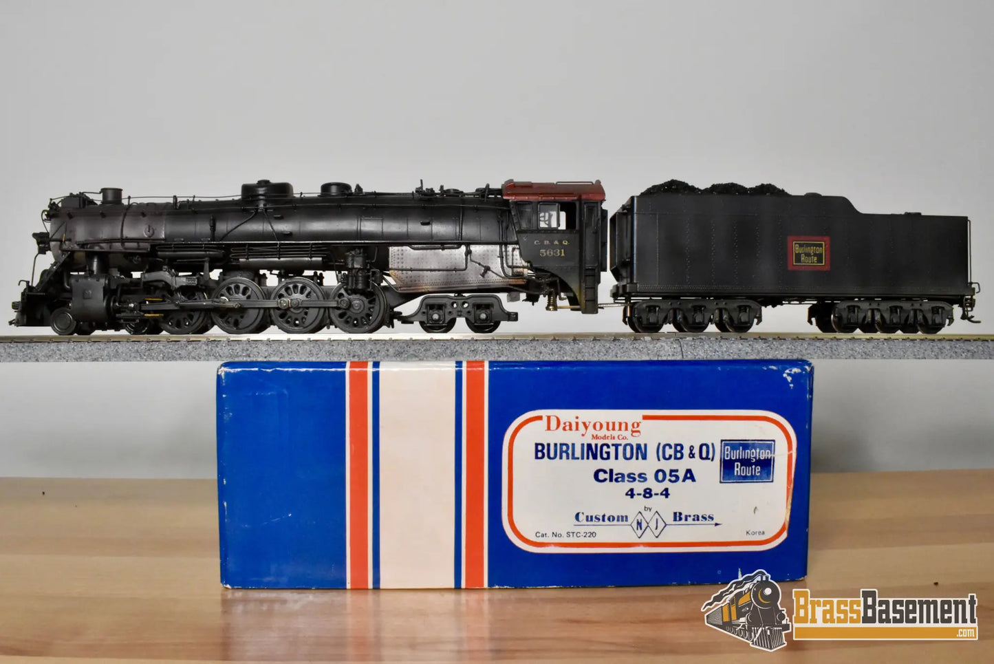 HO Brass - NJCB STC-220 CB&Q Burlington O-5a 4-8-4 #5631 - 1978 Run - C/P NICE - Steam