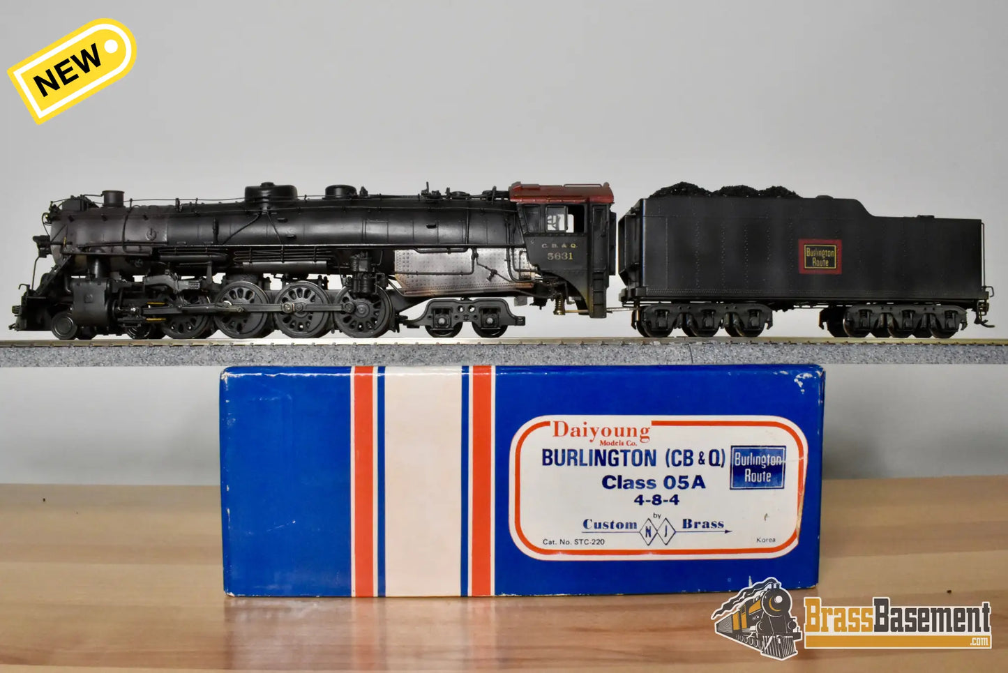 HO Brass - NJCB STC-220 CB&Q Burlington O-5a 4-8-4 #5631 - 1978 Run - C/P NICE - Steam
