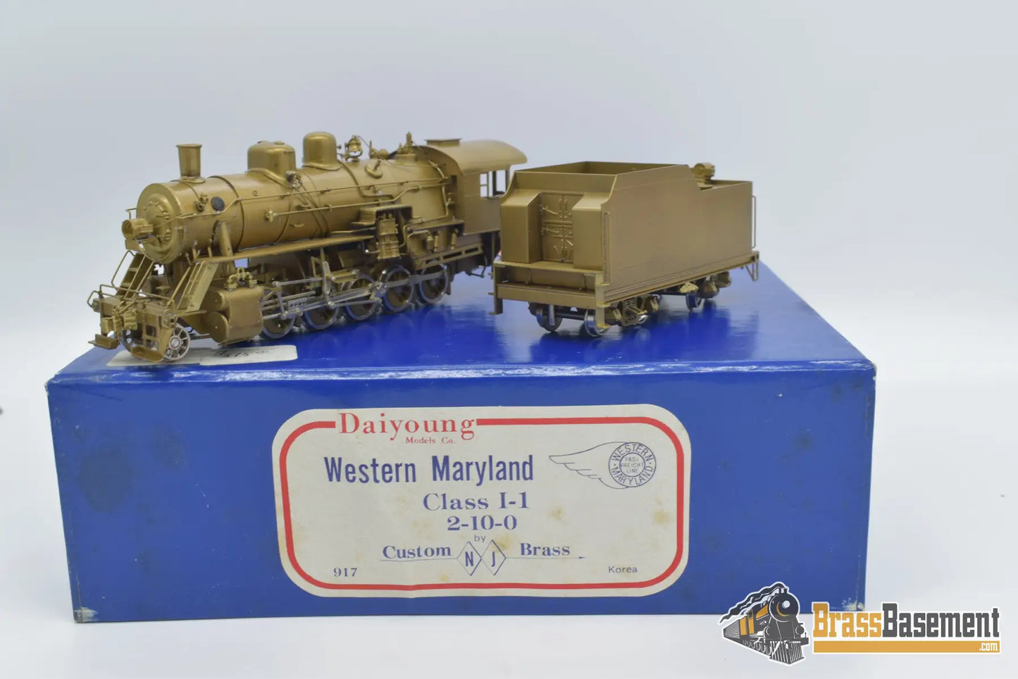 Ho Brass - Njcb Western Maryland I - 1 2 - 10 - 0 Mint Unpainted Steam