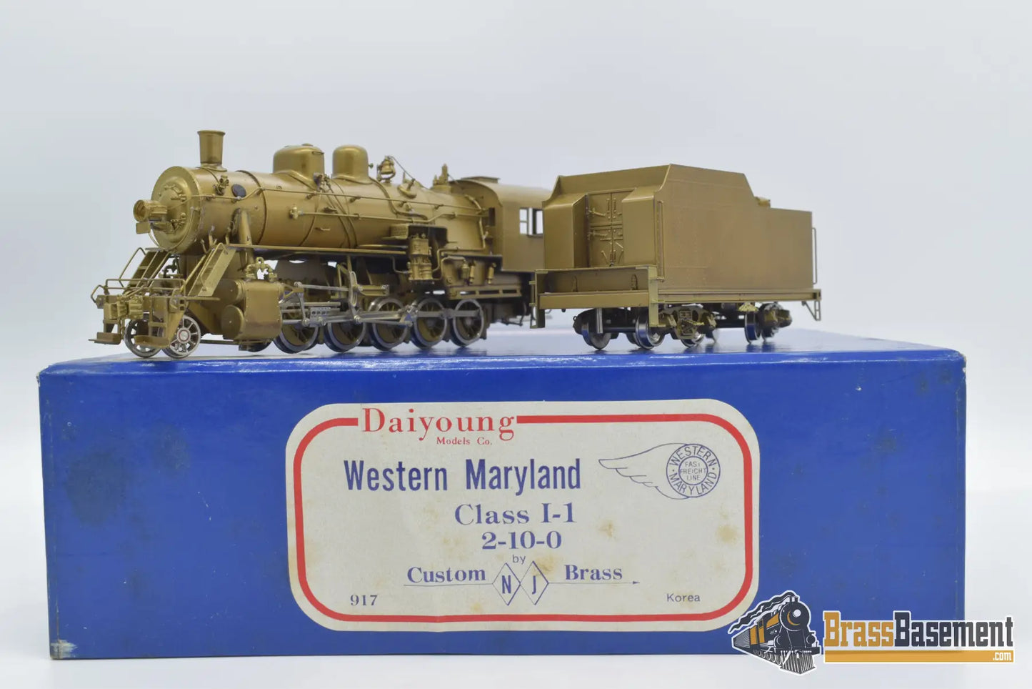 Ho Brass - Njcb Western Maryland I - 1 2 - 10 - 0 Mint Unpainted Steam