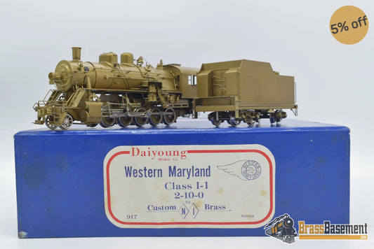 Ho Brass - Njcb Western Maryland I - 1 2 - 10 - 0 Mint Unpainted Steam