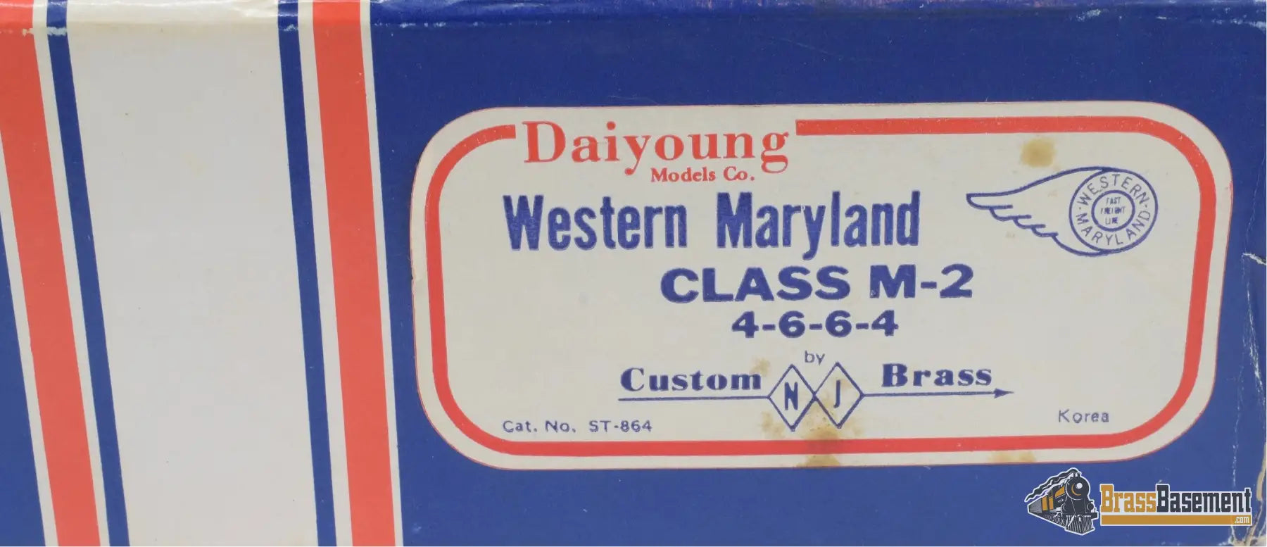 Ho Brass - Njcb Western Maryland M - 2 4 - 6 - 6 - 4 Custom Painted Steam