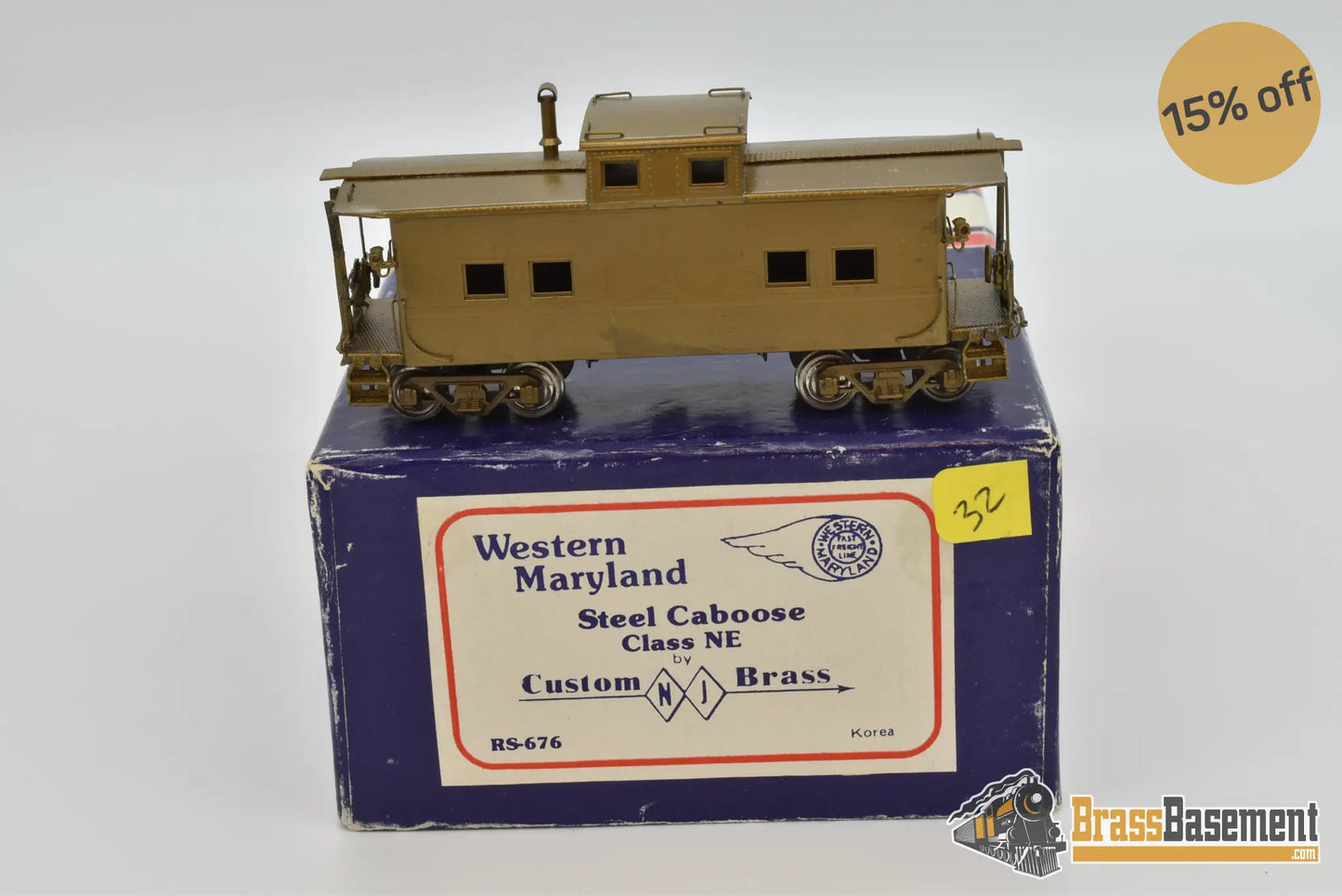 Ho Brass - Njcb Western Maryland Wm Steel Ne Caboose Mint Unpainted