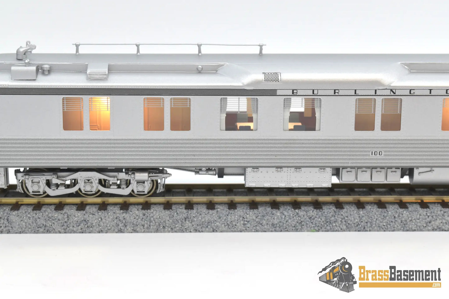 Ho Brass - North Bank Line Nbl Cb&Q Burlington #100 Shadowlined 1950S - Mid 1960S Brand New