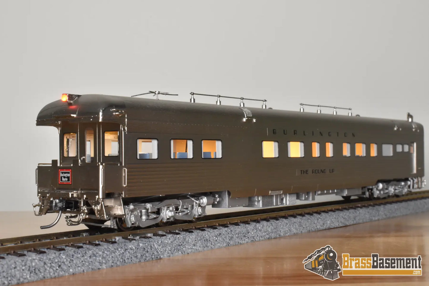 HO Brass - North Bank Line NBL CB&Q Burlington ’The Round Up’ - Mint Passenger