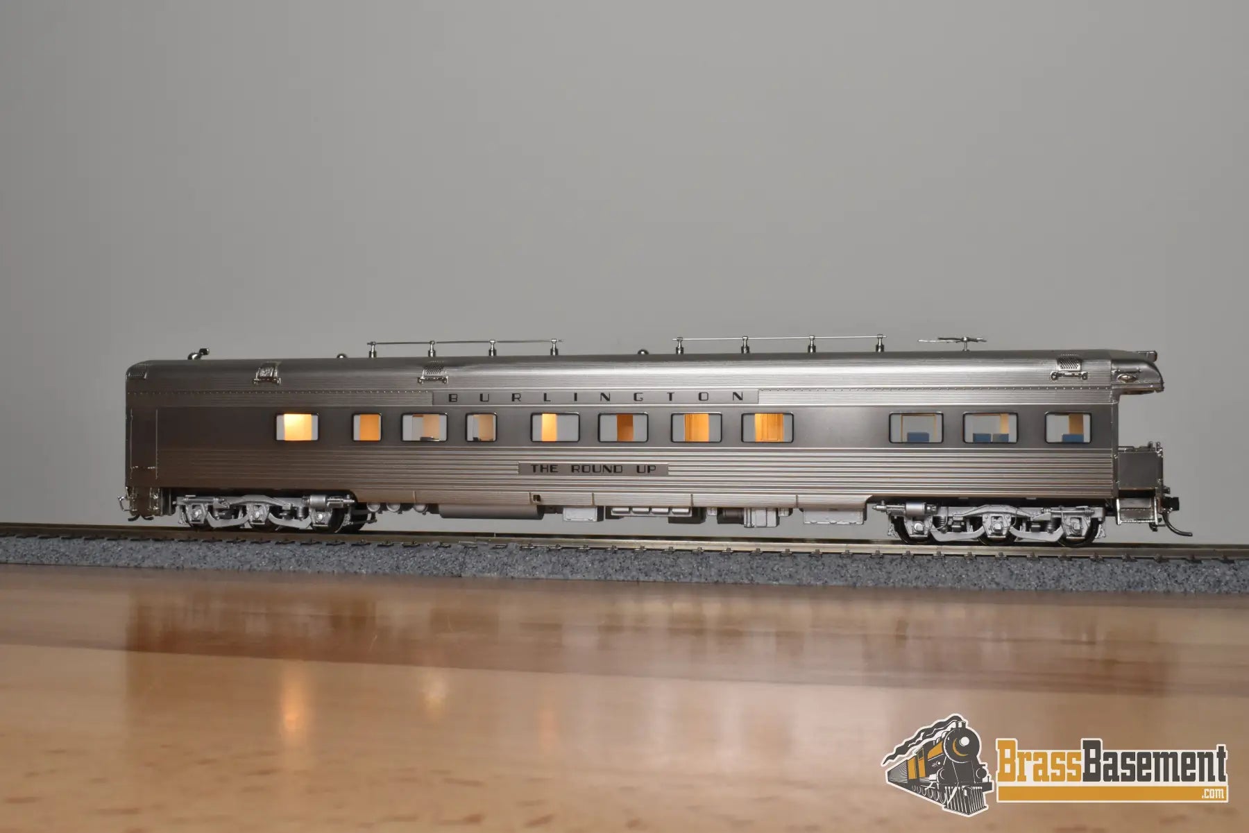 HO Brass - North Bank Line NBL CB&Q Burlington ’The Round Up’ - Mint Passenger