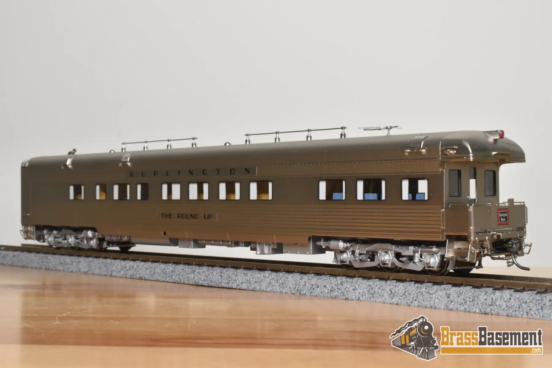 HO Brass - North Bank Line NBL CB&Q Burlington ’The Round Up’ - Mint Passenger