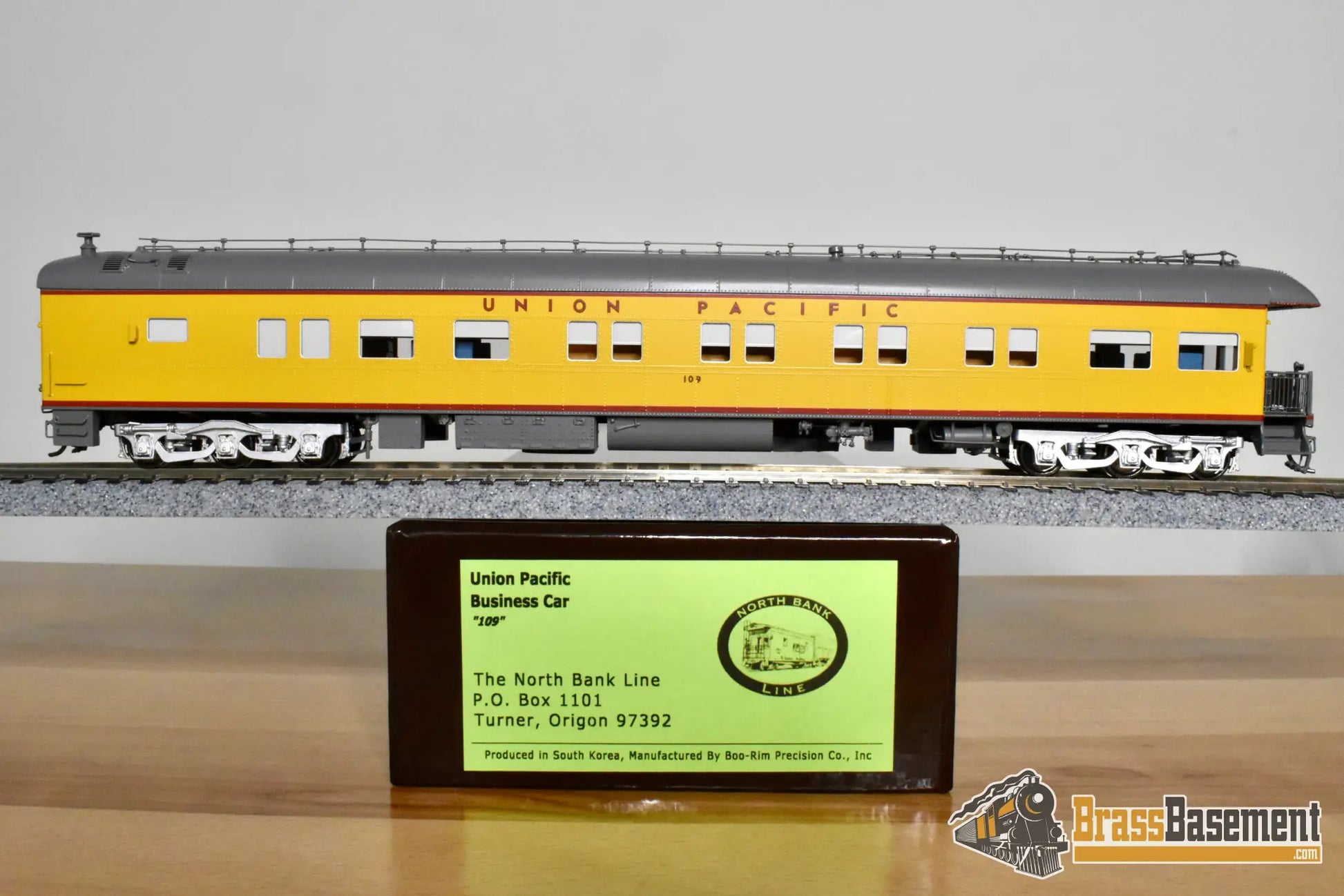 HO Brass - North Bank Line NBL UP Union Pacific ’106’ Business Car 1960s Era - MINT - Passenger