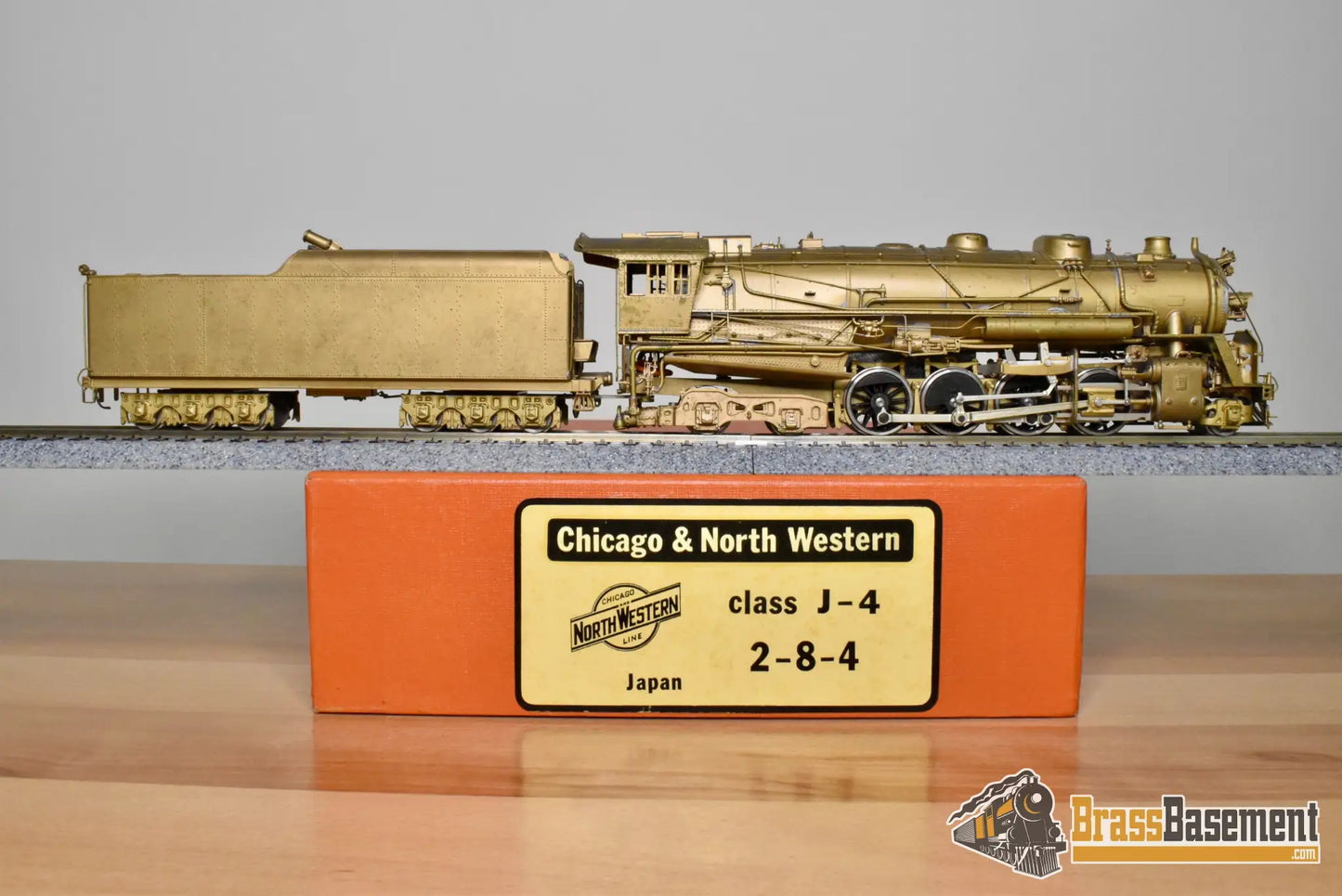 HO Brass - NPP C&NW Chicago & Northwestern 2-8-4 J-4 - Unpainted 1983 - Steam