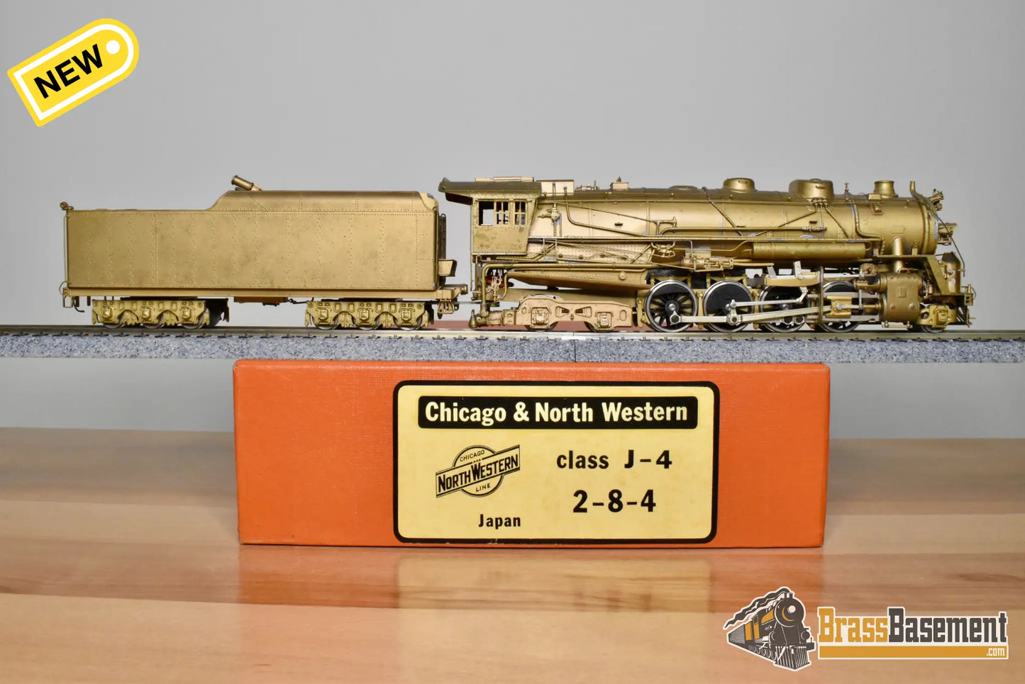 HO Brass - NPP C&NW Chicago & Northwestern 2-8-4 J-4 - Unpainted 1983 - Steam