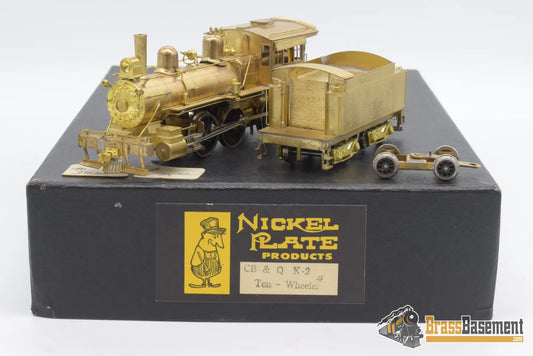 Ho Brass - Npp Cb&Q Burlington 4 - 6 - 0 K - 2 Ten Wheeler Unpainted As Is Steam