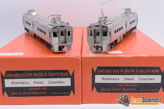 Ho Brass - Npp Css&Sb South Shore Stainless Steel Coaches Mint And Rare Electric