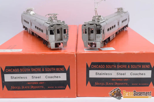 Ho Brass - Npp Css&Sb South Shore Stainless Steel Coaches Mint And Rare Electric