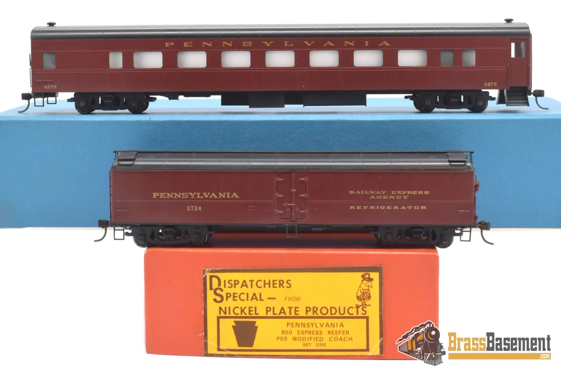 Ho Brass - Npp Dispatchers Special Set #1 Prr Pennsylvania Rr R50 & P50 Passenger