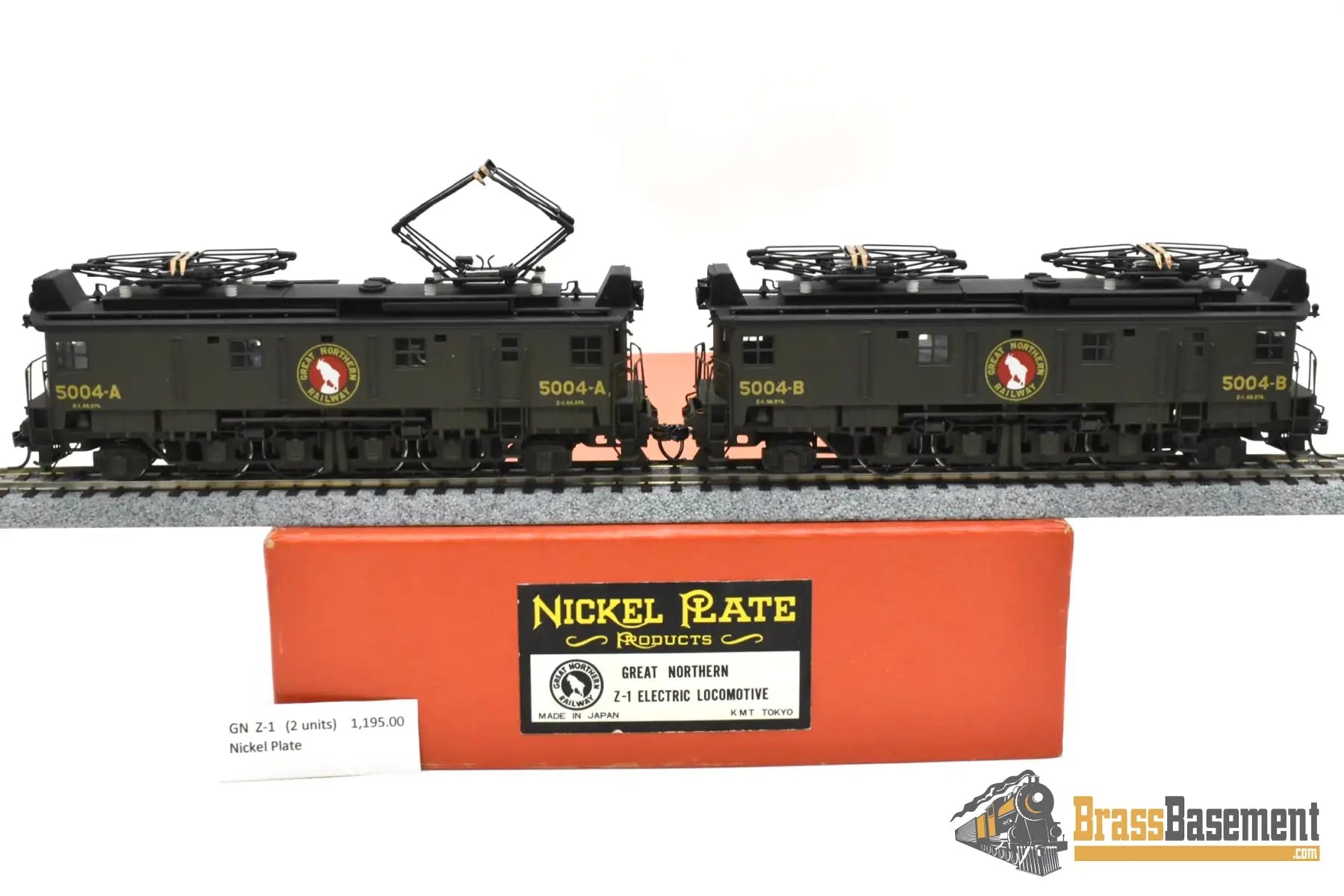 HO Brass - NPP Great Northern GN Z-1 Electric Locomotive Set - GREAT C/P One Powered Electric