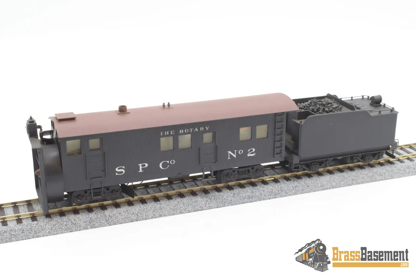 Ho Brass - Npp Rotary Snow Plow W/ Tender Painted Freight