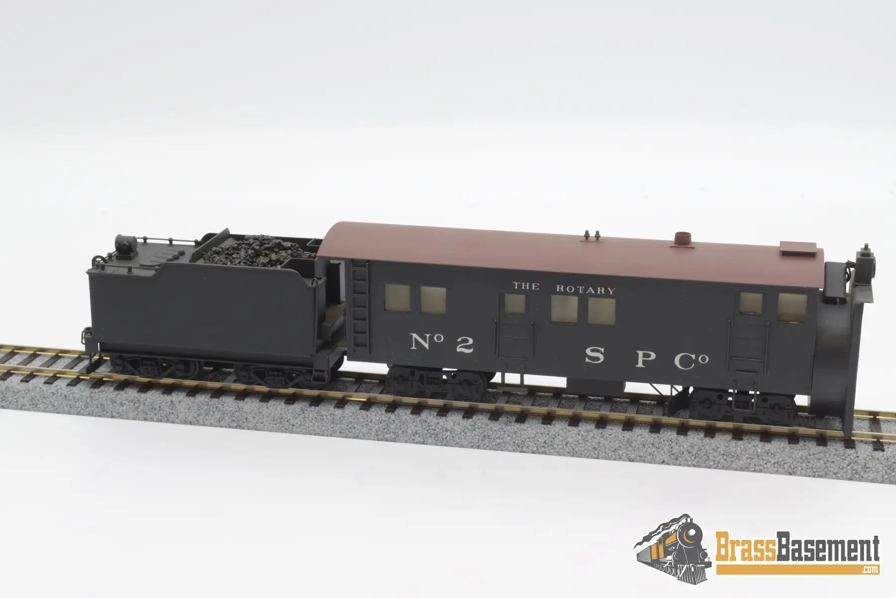 Ho Brass - Npp Rotary Snow Plow W/ Tender Painted Freight
