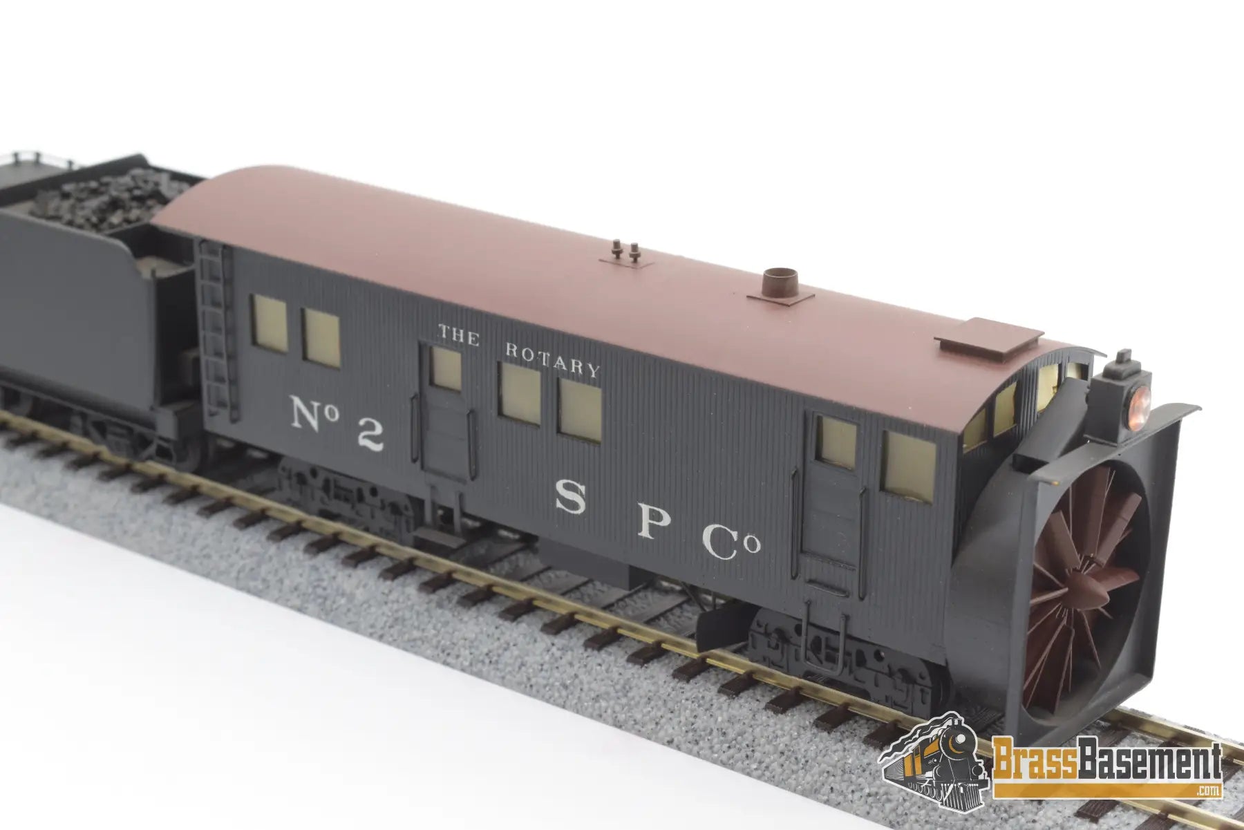 Ho Brass - Npp Rotary Snow Plow W/ Tender Painted Freight