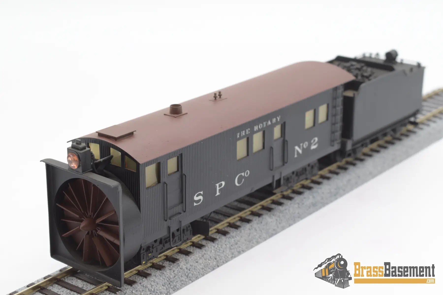 Ho Brass - Npp Rotary Snow Plow W/ Tender Painted Freight