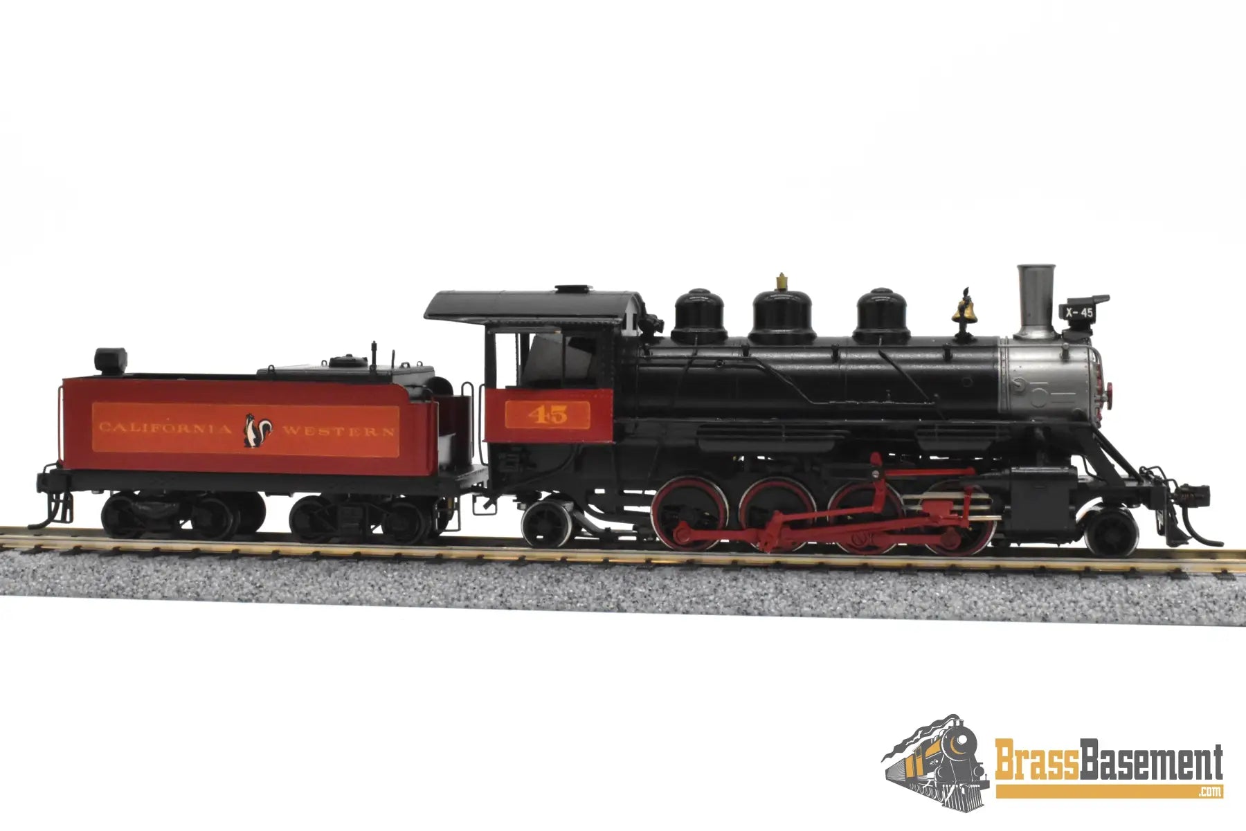 HO Brass NWSL Baldwin 70 ton Logging Mikado 2 8 2 California Western #45 SUPER PRO PAINT Steam