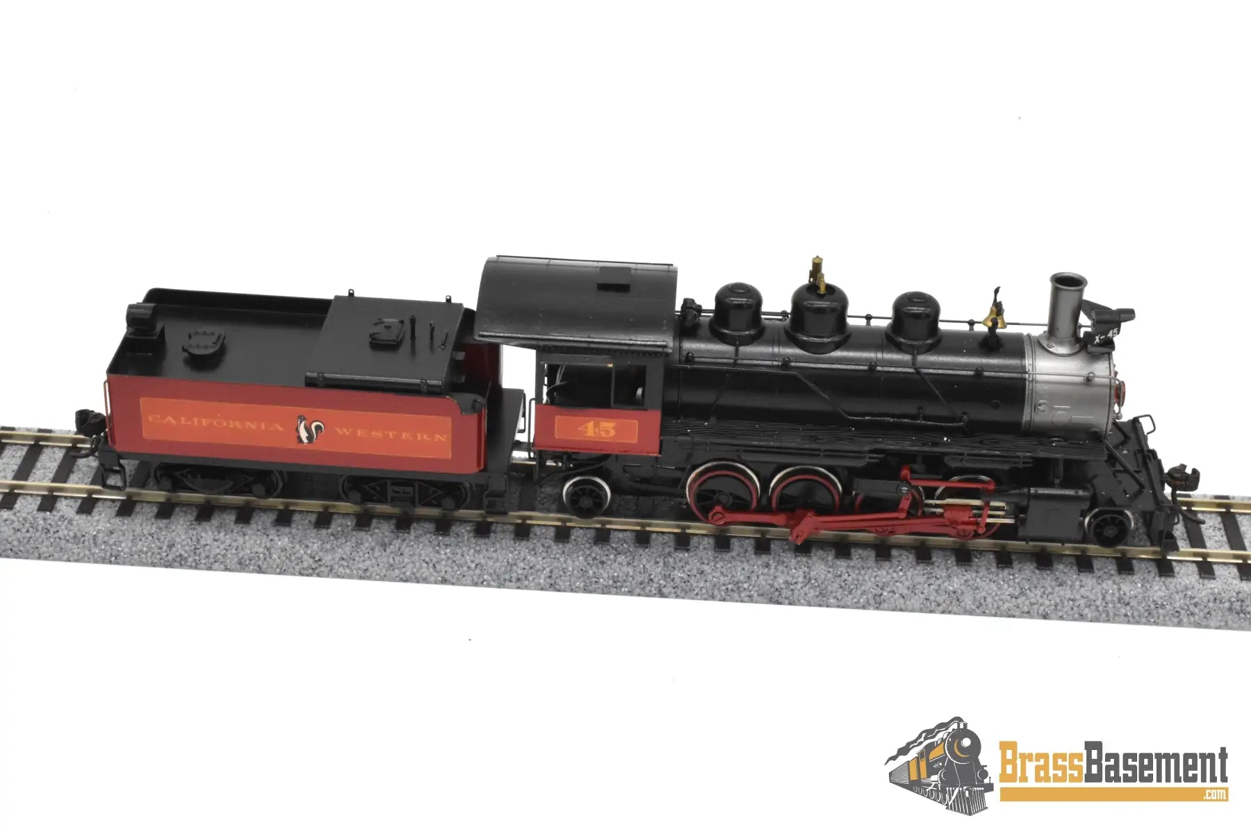 HO Brass NWSL Baldwin 70 ton Logging Mikado 2 8 2 California Western #45 SUPER PRO PAINT Steam