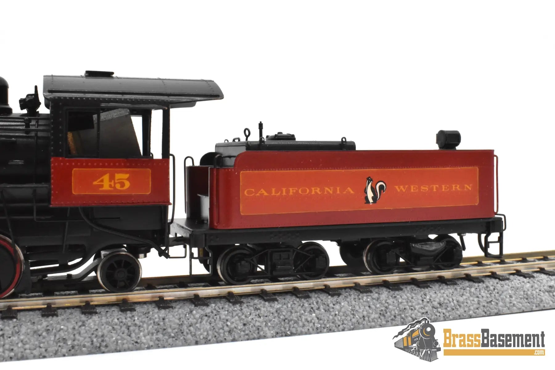 HO Brass NWSL Baldwin 70 ton Logging Mikado 2 8 2 California Western #45 SUPER PRO PAINT Steam