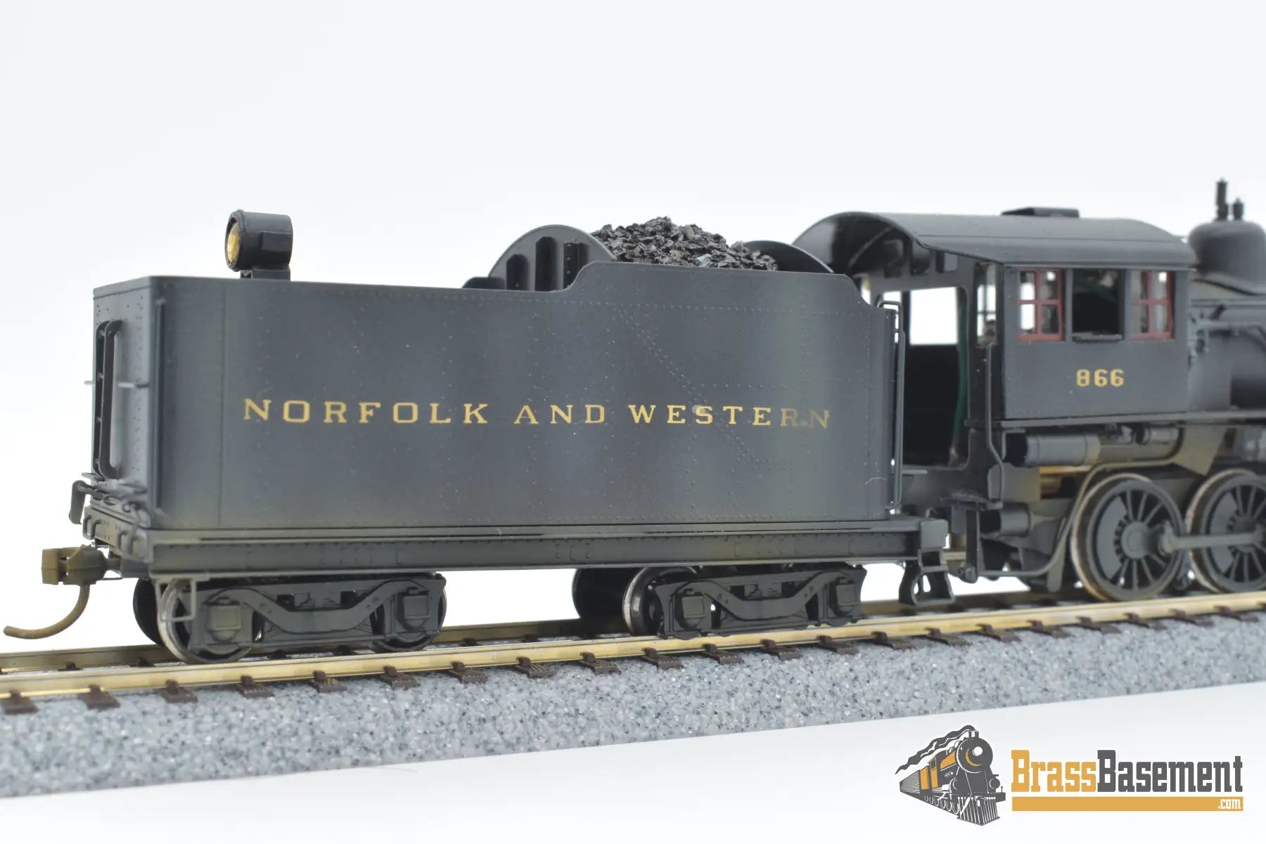 Ho Brass - Nwsl Norfolk & Western W - 2 2 - 8 - 0 W/ Baker Valve Nice Paint Steam