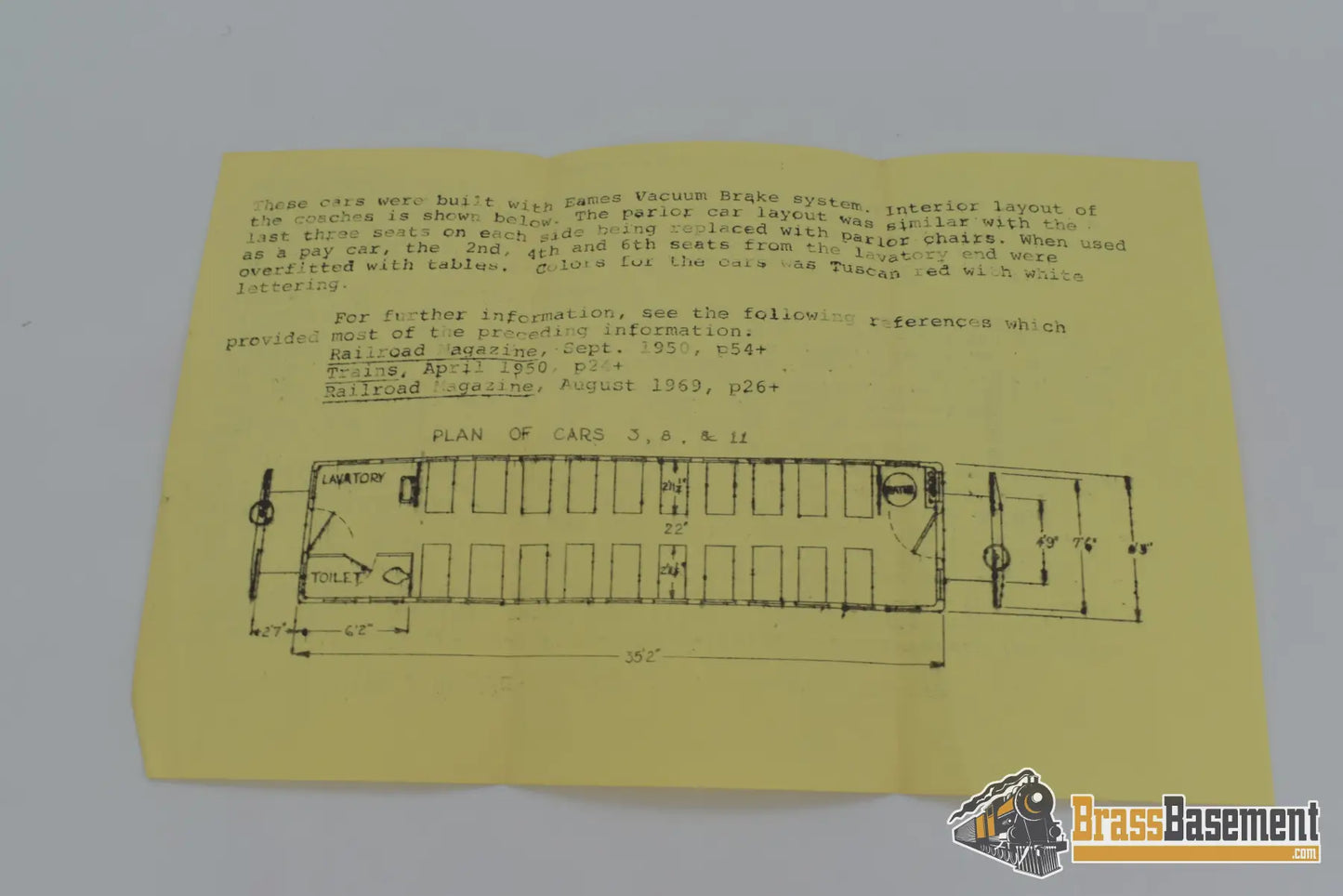 Ho Brass - Nwsl Ohio River & Western Business Pay Car #5 Unpainted Passenger