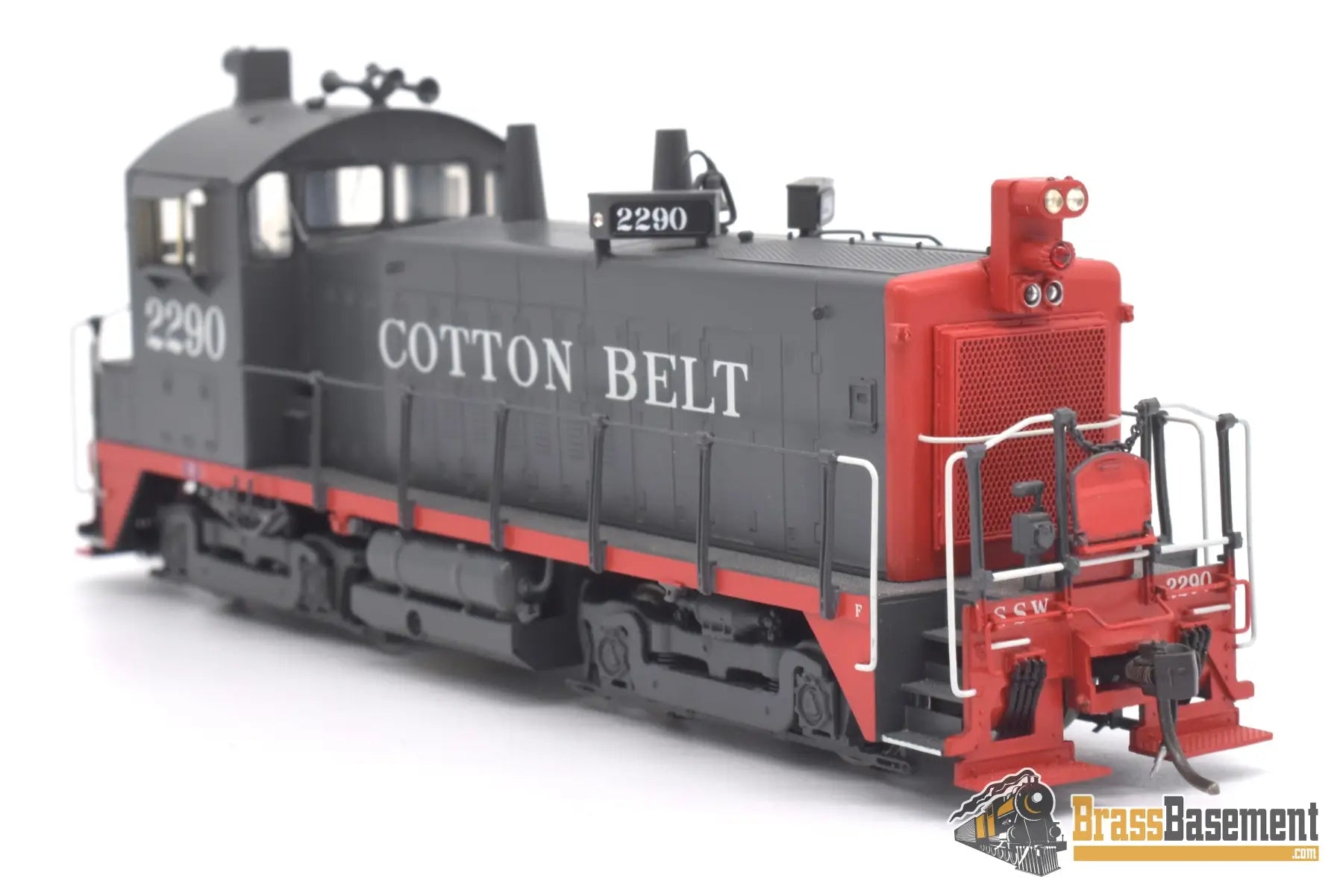 Ho Brass - Omi 087010066.2 Ssw Cotton Belt Sw1200 #2290 W/ Special Number Boards And Light Package