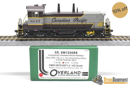 HO Brass - OMI 087010071.2 Canadian Pacific SW1200RS #8147 Script Lettering - FP Diesel
