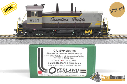HO Brass - OMI 087010071.2 Canadian Pacific SW1200RS #8147 Script Lettering - FP Diesel