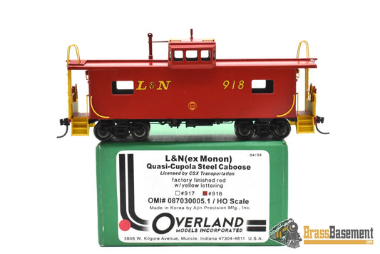 HO Brass - OMI 087030005.1 L&N Louisville & Nashville Quasi-Caboose #918 - F/P Red Caboose