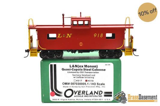 HO Brass - OMI 087030005.1 L&N Louisville & Nashville Quasi-Caboose #918 - F/P Red Caboose